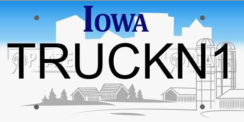 TRUCKN1 Iowa License Plate