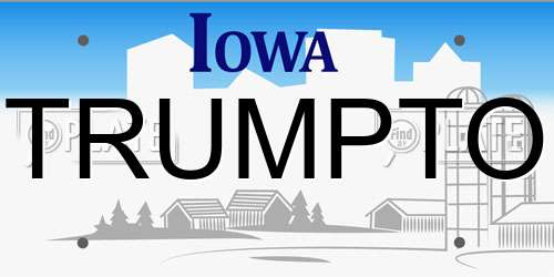 TRUMPTO Iowa License Plate