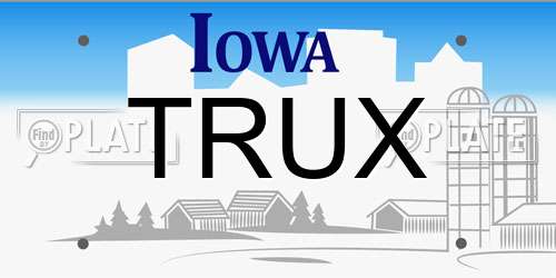 TRUX Iowa License Plate