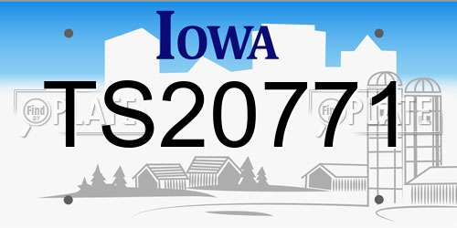 TS20771 Iowa License Plate