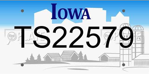 TS22579 Iowa License Plate