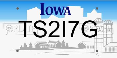 TS2I7G Iowa License Plate
