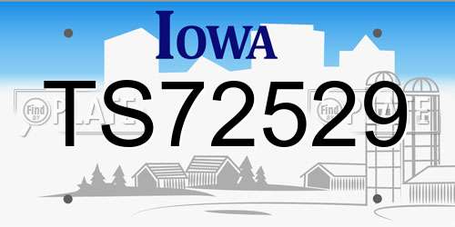 TS72529 Iowa License Plate