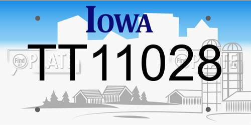 TT11028 Iowa License Plate