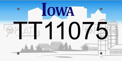 TT11075 Iowa License Plate