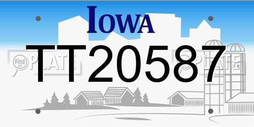 TT20587 Iowa License Plate