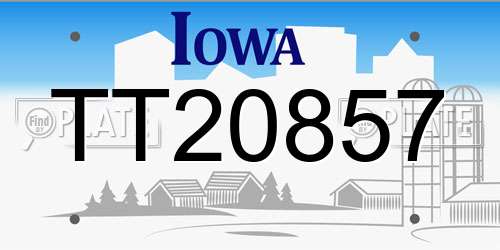 TT20857 Iowa License Plate