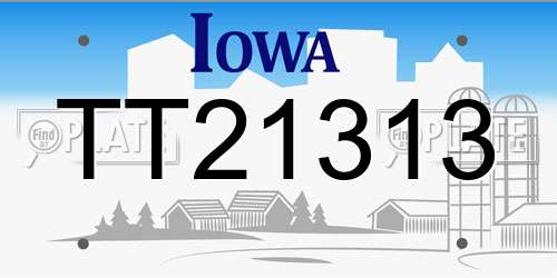 TT21313 Iowa License Plate