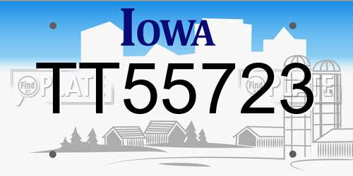 TT55723 Iowa License Plate
