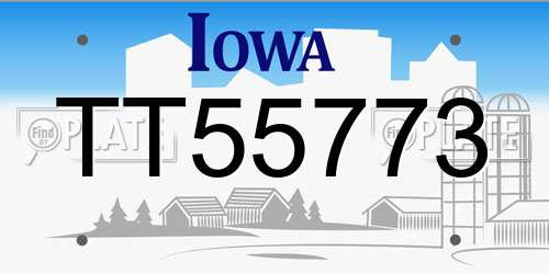 TT55773 Iowa License Plate