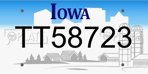 TT58723 Iowa License Plate