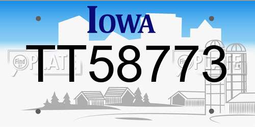 TT58773 Iowa License Plate