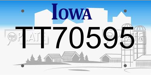 TT70595 Iowa License Plate