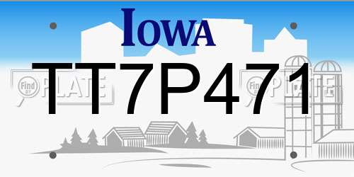 TT7P471 Iowa License Plate