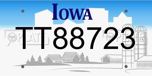 TT88723 Iowa License Plate