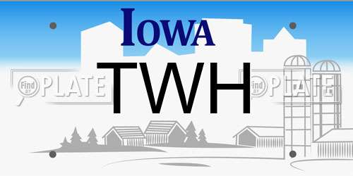 TWH Iowa License Plate