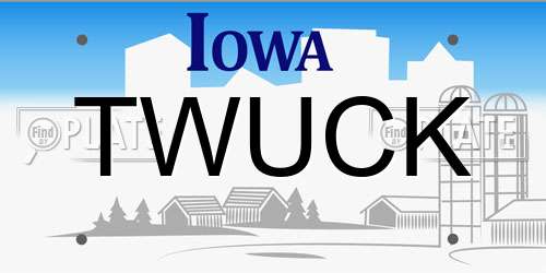 TWUCK Iowa License Plate