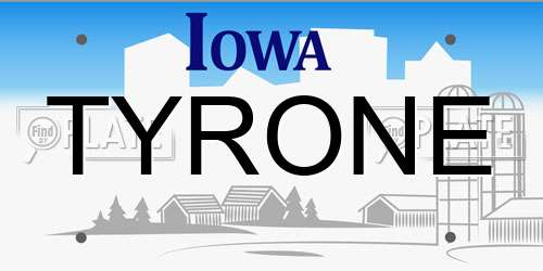 TYRONE Iowa License Plate