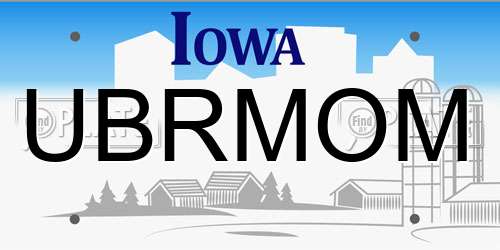 UBRMOM Iowa License Plate