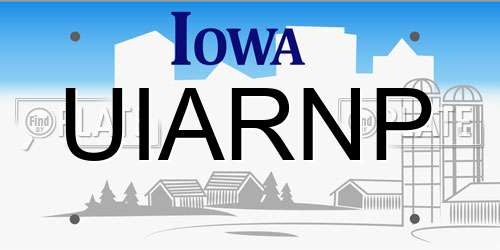 UIARNP Iowa License Plate