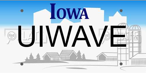 UIWAVE Iowa License Plate