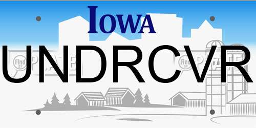 UNDRCVR Iowa License Plate