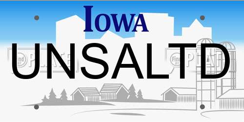 UNSALTD Iowa License Plate