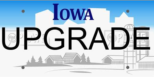 UPGRADE Iowa License Plate