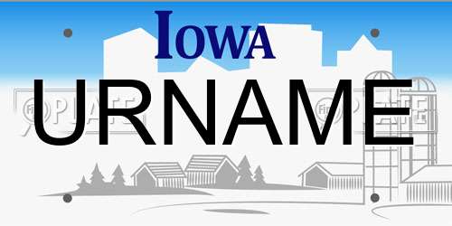 URNAME Iowa License Plate