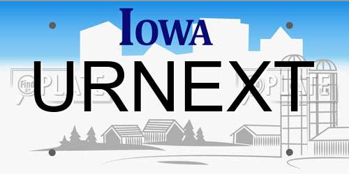 URNEXT Iowa License Plate