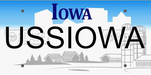 USSIOWA Iowa License Plate