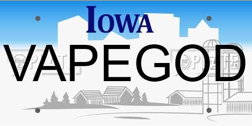 VAPEGOD Iowa License Plate
