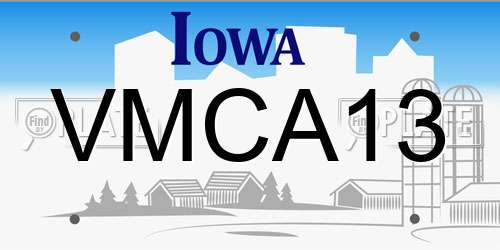 VMCA13 Iowa License Plate
