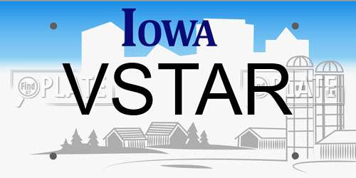 VSTAR Iowa License Plate