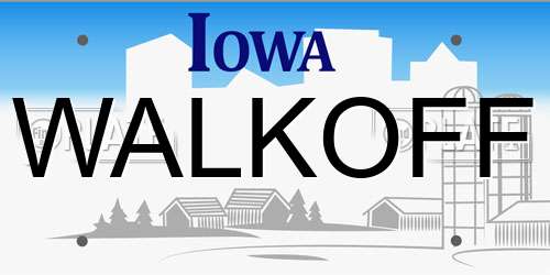 WALKOFF Iowa License Plate