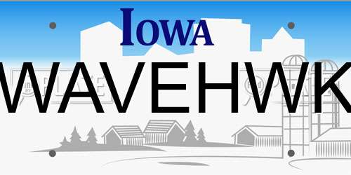 WAVEHWK Iowa License Plate