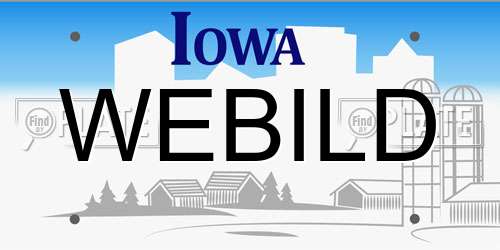 WEBILD Iowa License Plate