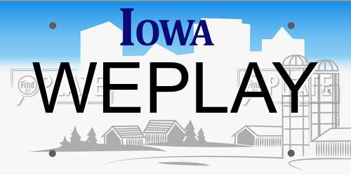 WEPLAY Iowa License Plate