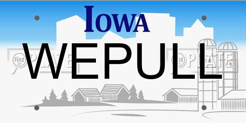 WEPULL Iowa License Plate