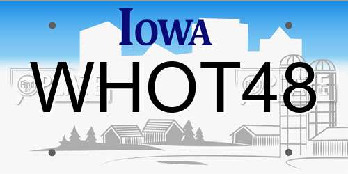 WHOT48 Iowa License Plate