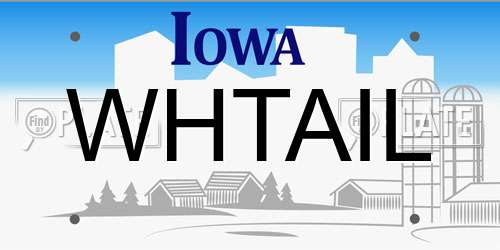 WHTAIL Iowa License Plate