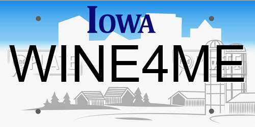 WINE4ME Iowa License Plate