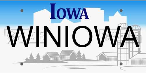 WINIOWA Iowa License Plate