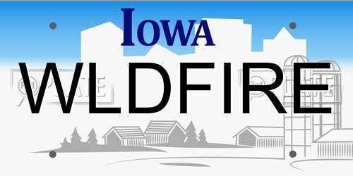 WLDFIRE Iowa License Plate