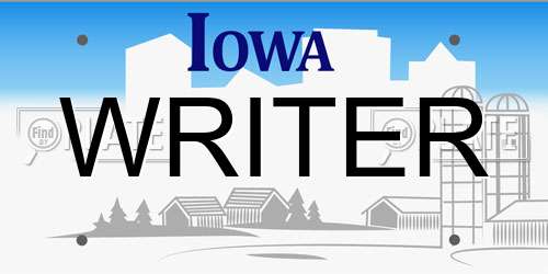 WRITER Iowa License Plate