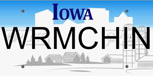 WRMCHIN Iowa License Plate