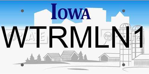 WTRMLN1 Iowa License Plate