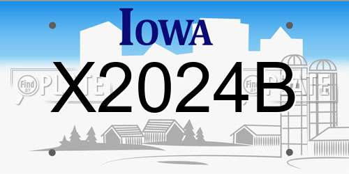 X2024B Iowa License Plate