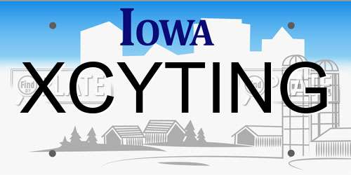 XCYTING Iowa License Plate