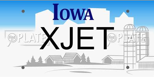XJET Iowa License Plate